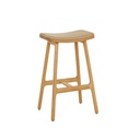 Tolv Odd Upholstered Barstool - Arena Leather - Light Oak
