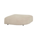 Tolv Peal Rounded Ottoman with Loose Covers - Putty