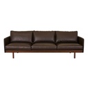 Tolv Pensive 3 Seater Sofa - Cigar Leather - Smoked Oak