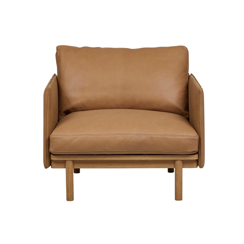 Tolv Pensive Sofa Chair - Camel - Light Oak