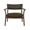 Tolv Poise Occasional Chair - Cigar Leather - Smoked Oak