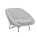 Tolv Portobello Metal Sofa Chair - Frost - Black Metal