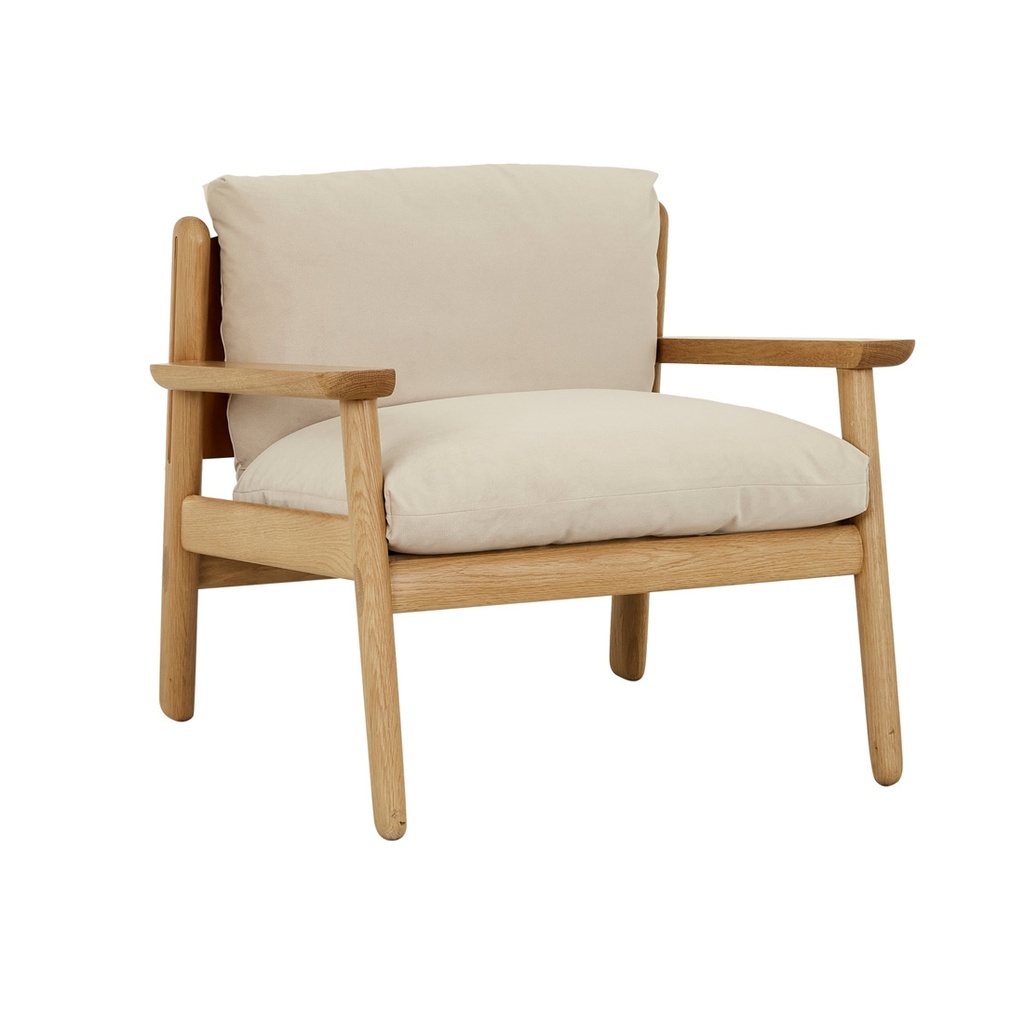 [TOLV-WREN-OCCASIONAL-CHAIR-ECRU-NANO-SUEDE-LIGHT-OAK-CH-TOLV-WREN-OCC-LIGHT-OAK] Tolv Wren Occasional Chair - Ecru Nano-Suede - Light Oak