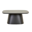 Valencia Curve Coffee Table - Charcoal Stone - Black