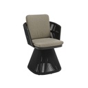 Valencia Marrakesh Dining Armchair - Carbon Grey - Natural