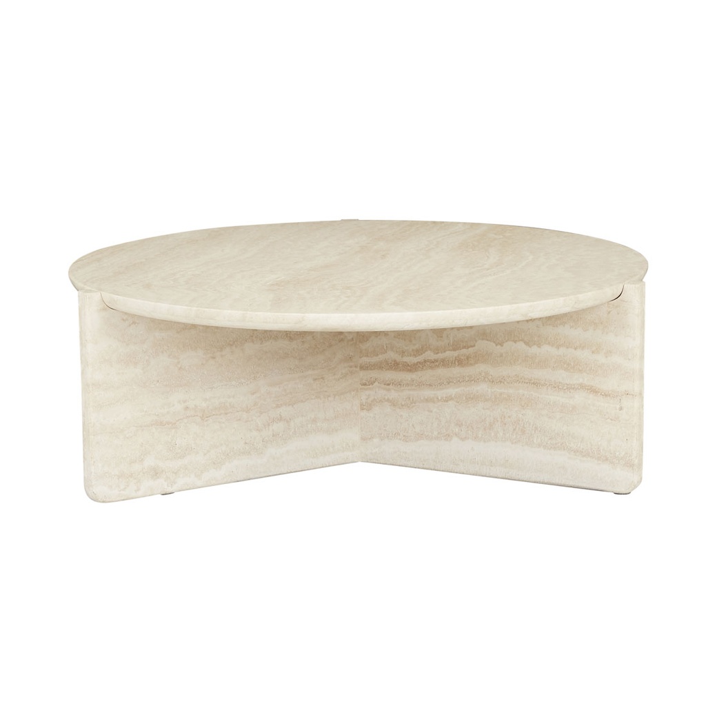 [VENUS-REVOLVE-COFFEE-TABLE-NATURAL-TRAVERTINE-CTO-VENUS-REV-X] Venus Revolve Coffee Table - Natural Travertine