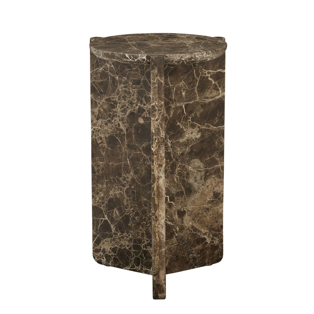 Venus Revolve Side Table - Emperador Marble