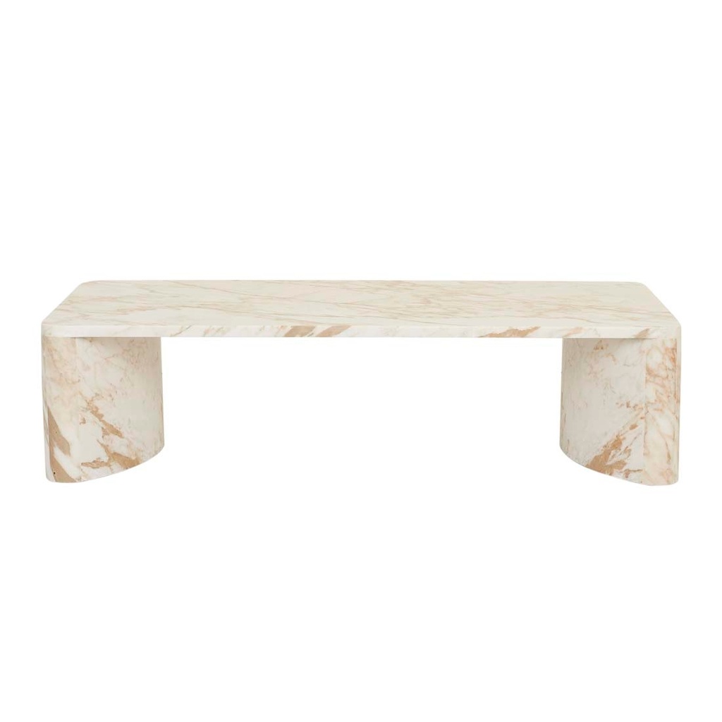 [VERITY-COFFEE-TABLE-GOLDEN-WHITE-MARBLE-CTR-VER-IOC] Verity Coffee Table - Golden White Marble