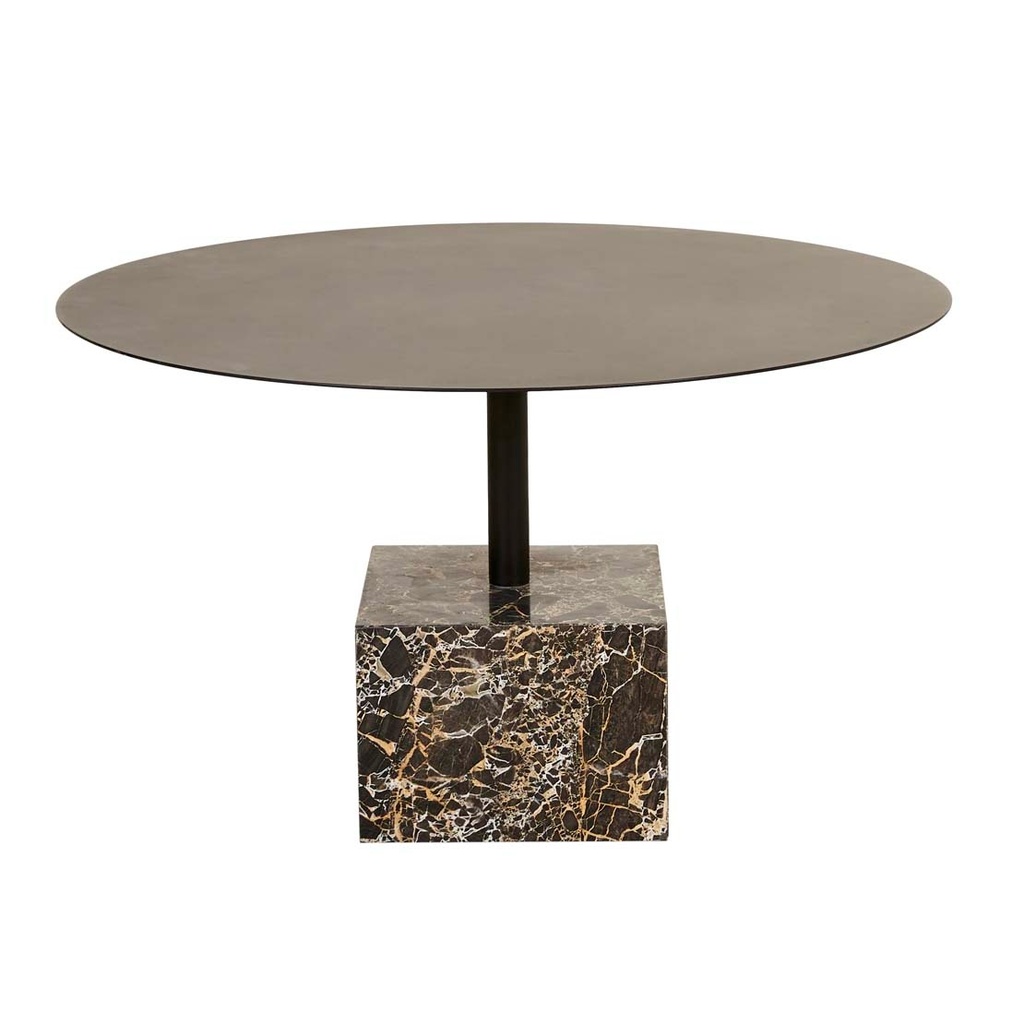 Verona Pillar Coffee Table - Golden Portoro - Black