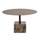 Verona Pillar Coffee Table - Golden Portoro - Black