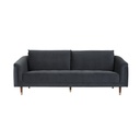 Vittoria Carson 3 Seater Sofa - Nocturne Velvet - Dark Walnut