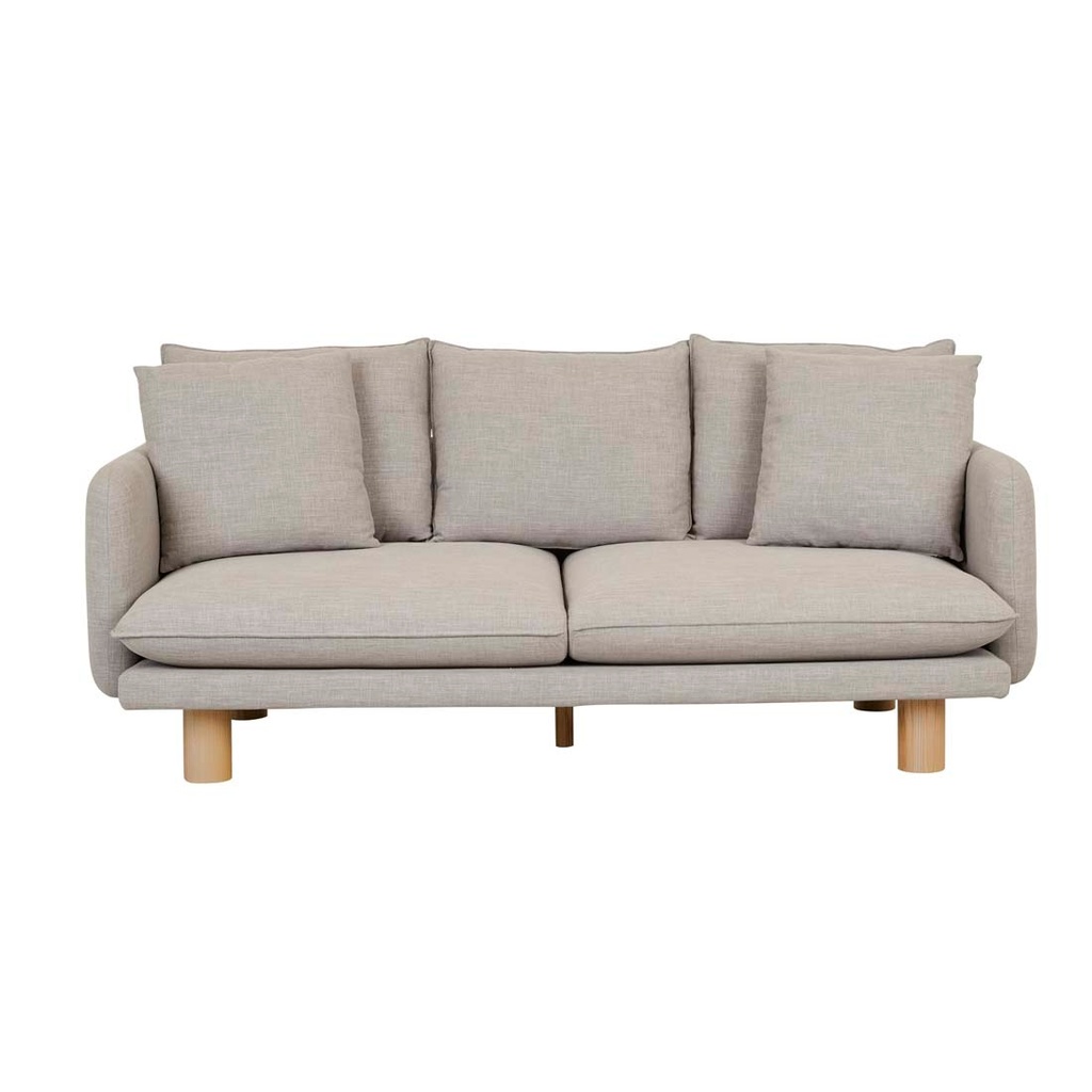 Vittoria Elliot 3 Seater Sofa - Eames Steel - Natural Ash