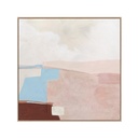 Abstract Vista Hand-Painted Wall Art - Whisper Pink
