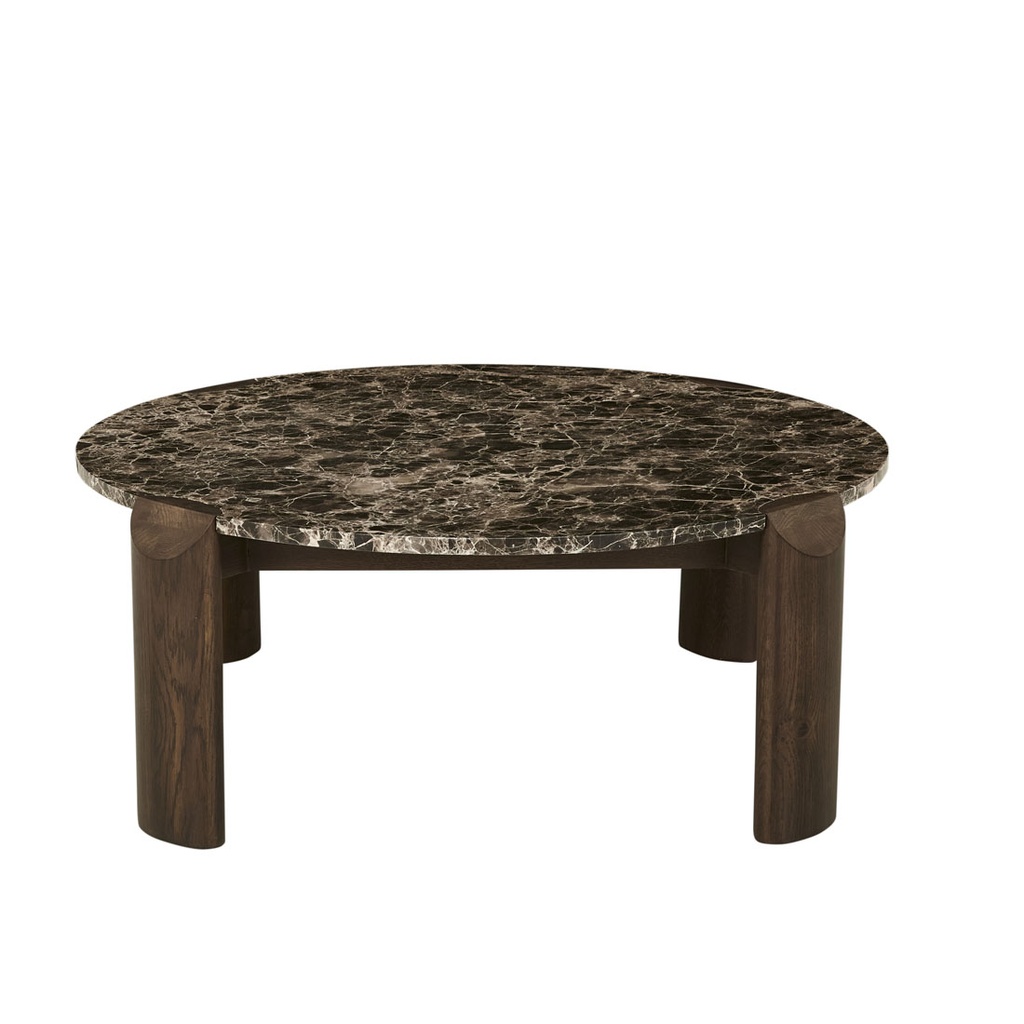 [WILLA-MARBLE-COFFEE-TABLE-EMPERADOR-MARBLE-CHOCOLATE-OAK-CTO-WILLA-MAR-CHOCOLATE-OAK] Willa Marble Coffee Table - Emperador Marble - Chocolate Oak