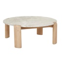 Willa Marble Coffee Table - Grey Marble - Light Oak