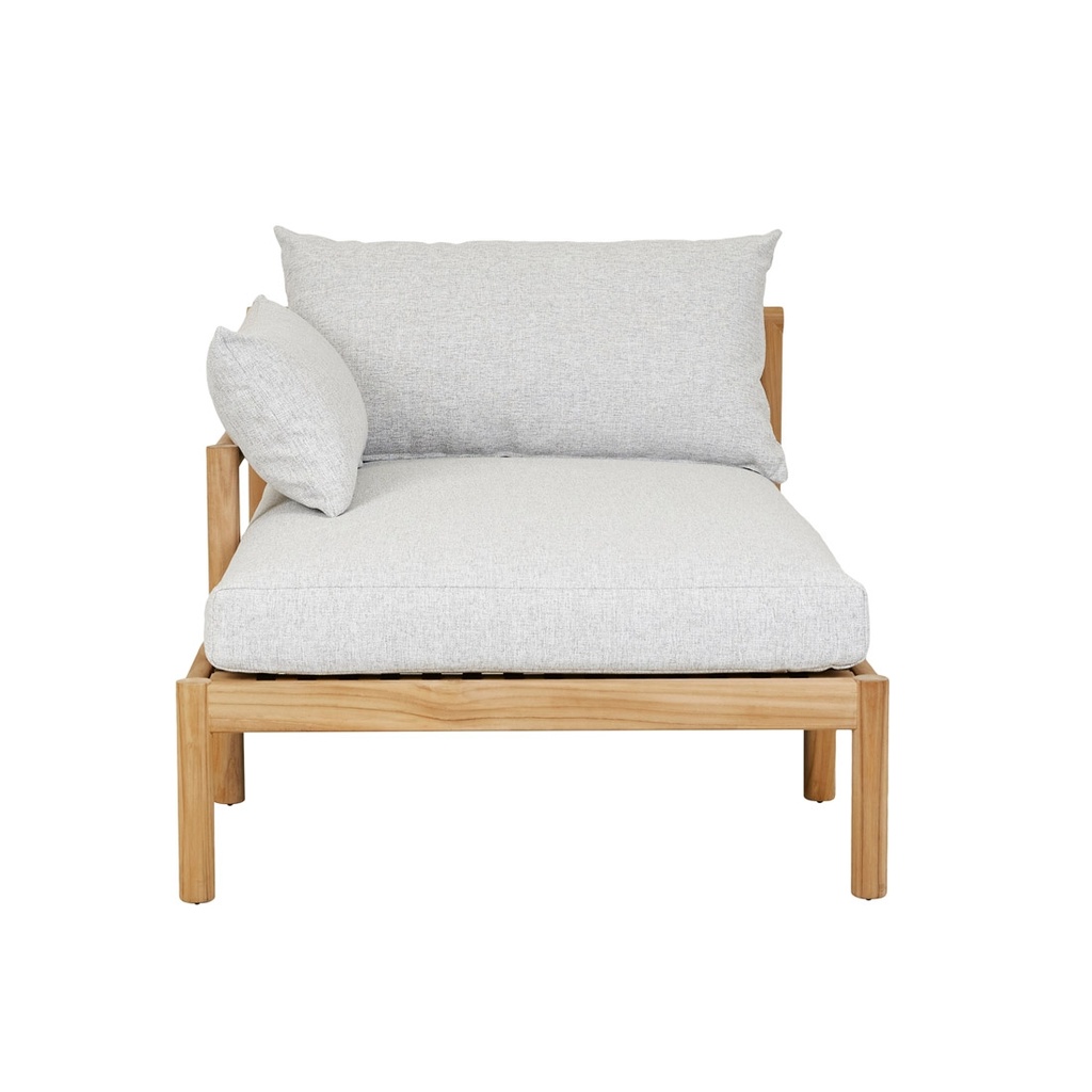 Wilomena Left Chaise Sofa - Sunproof Copacobana 164 (Gully Grey)