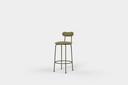 Kai Bar Stool Low Upholstered Seat and Back