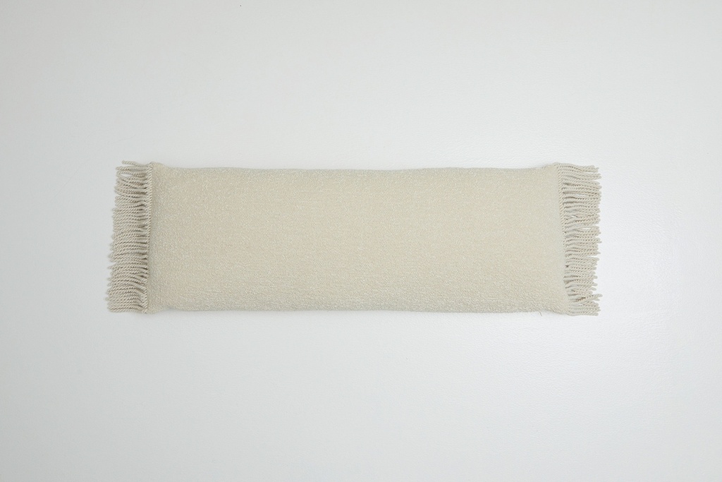 [LUT-100-EGG] Luna Tassel Bolster Cushion Eggshell