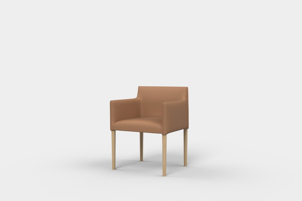 [FLS348375-638] Ex-display - Maggie Chair With Arms Almond Leather