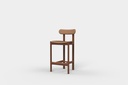 Rye Bar Stool Low With Backrest Upholstered Seat and Back