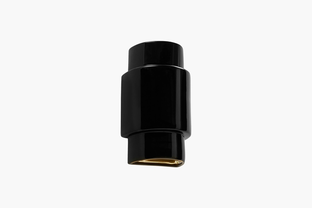 [5081M-2-BLK] Black Vertex Wall Sconce