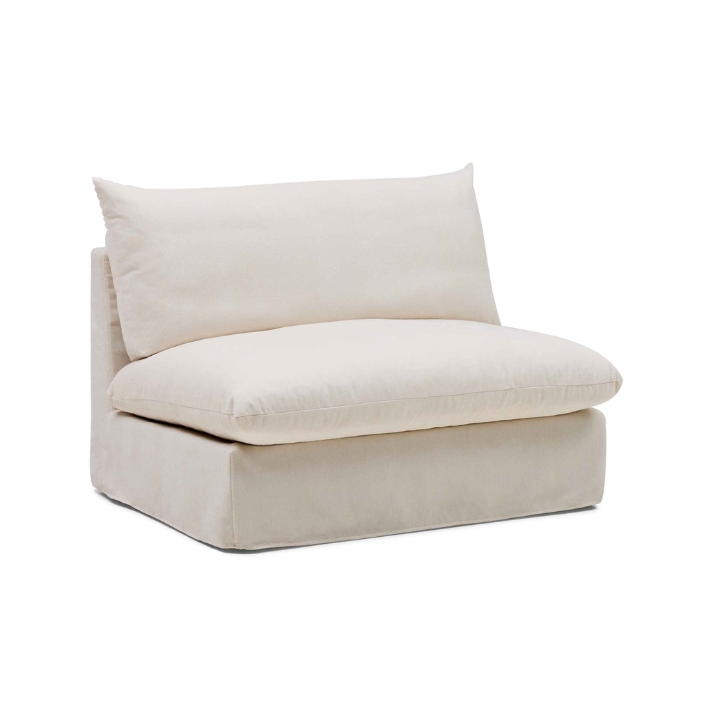 [F717] Mia Modular Sofa Chair Warm Ivory