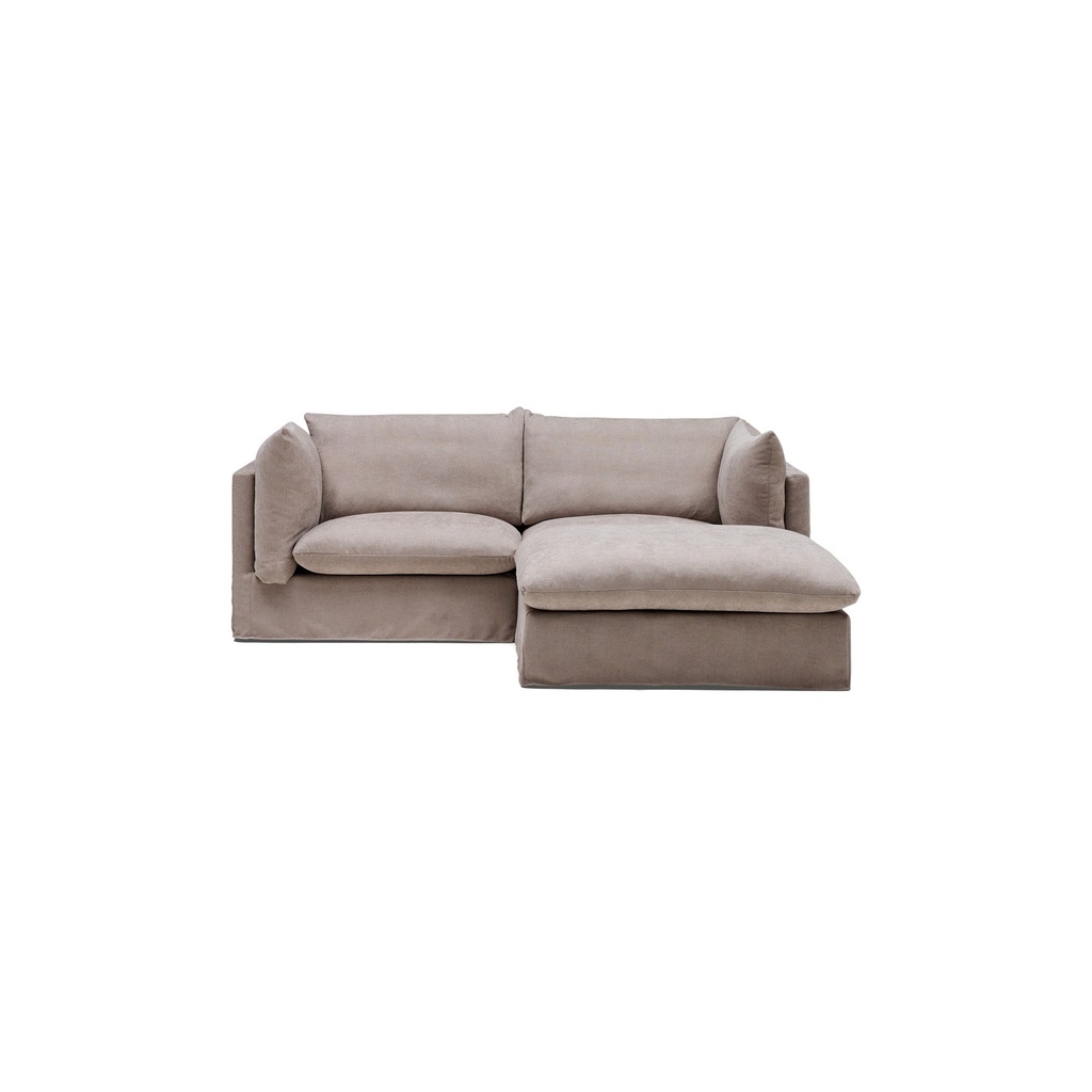 [F727] Mia Modular Sofa Oatmeal 2 Seat with Ottoman