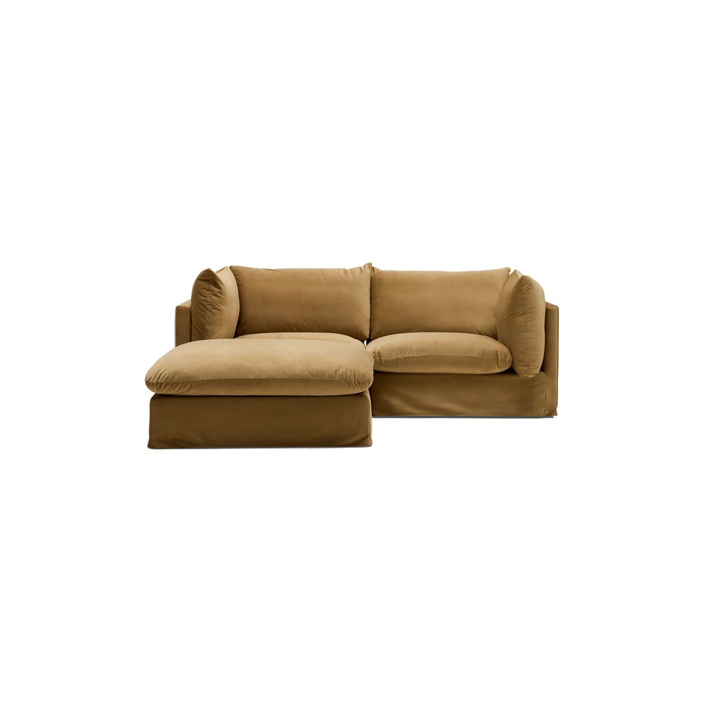 [F735] Mia Modular Sofa Sand 2 Seat with Ottoman