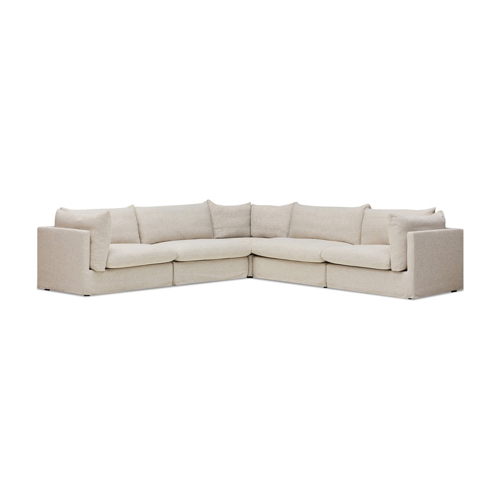 [F999] Mia Modular Sofa Dune 5 Seat Corner