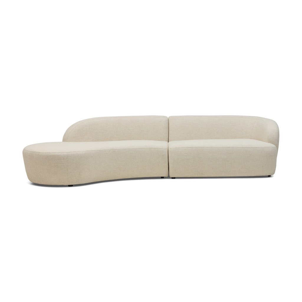 [F704] Lune Sectional Sofa Left Fresco White