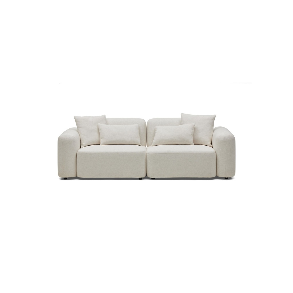 [F696A] Pascal Modular Sofa Ivory White 2 Seat