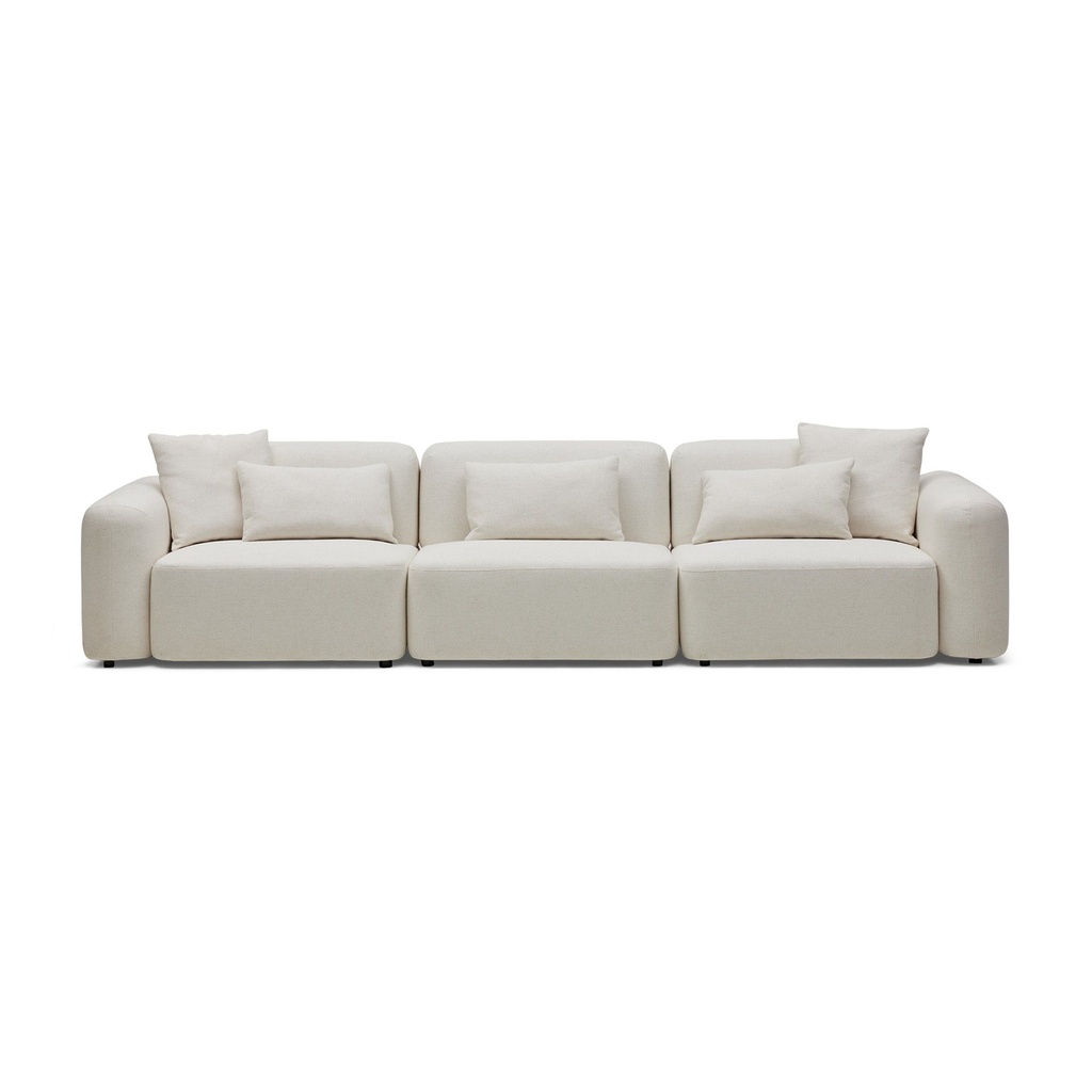 [F697A] Pascal Modular Sofa Ivory White 3 Seat