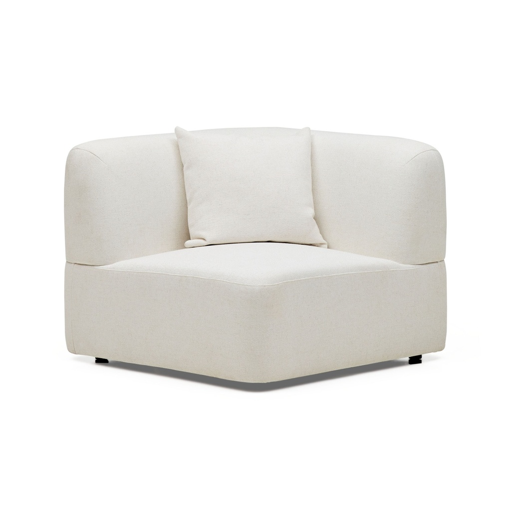[F776] Pascal Modular Sofa Corner Ivory White