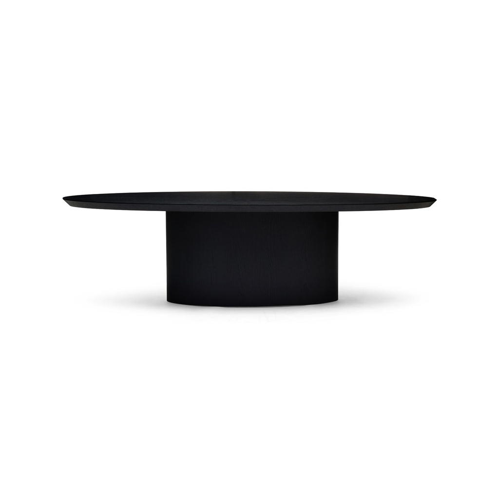 [I761] Pippa Oval Dining Table Black Medium