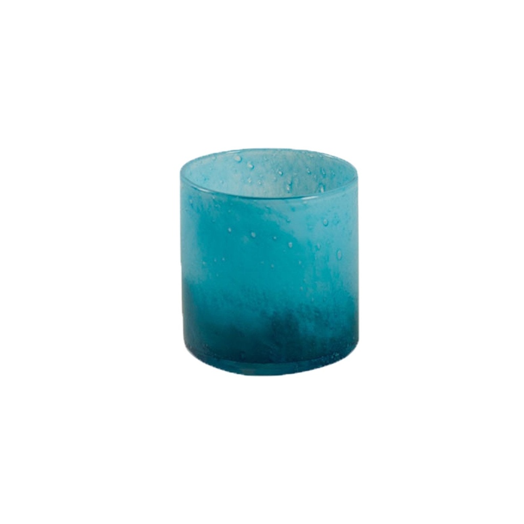 [E002] Oceania Votive Glass Blue Large