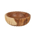 Acadia Ripple Bowl Small - Natural Teak