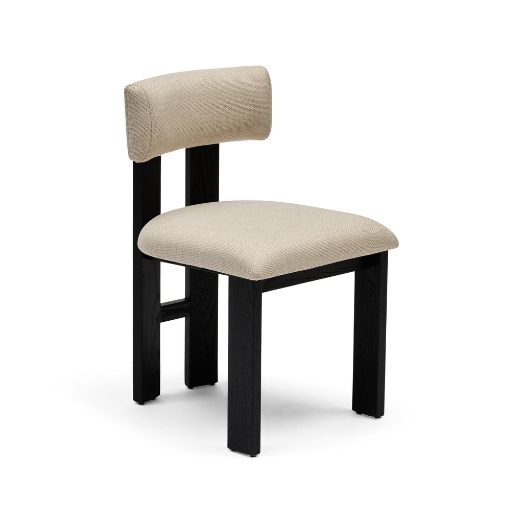 [F494] Tolv Dining Chair Taupe Black