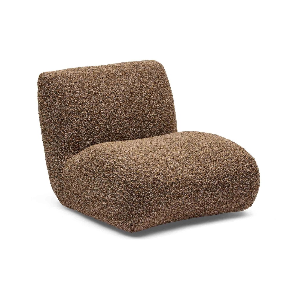 [F549] Twill Swivel Chair Brown