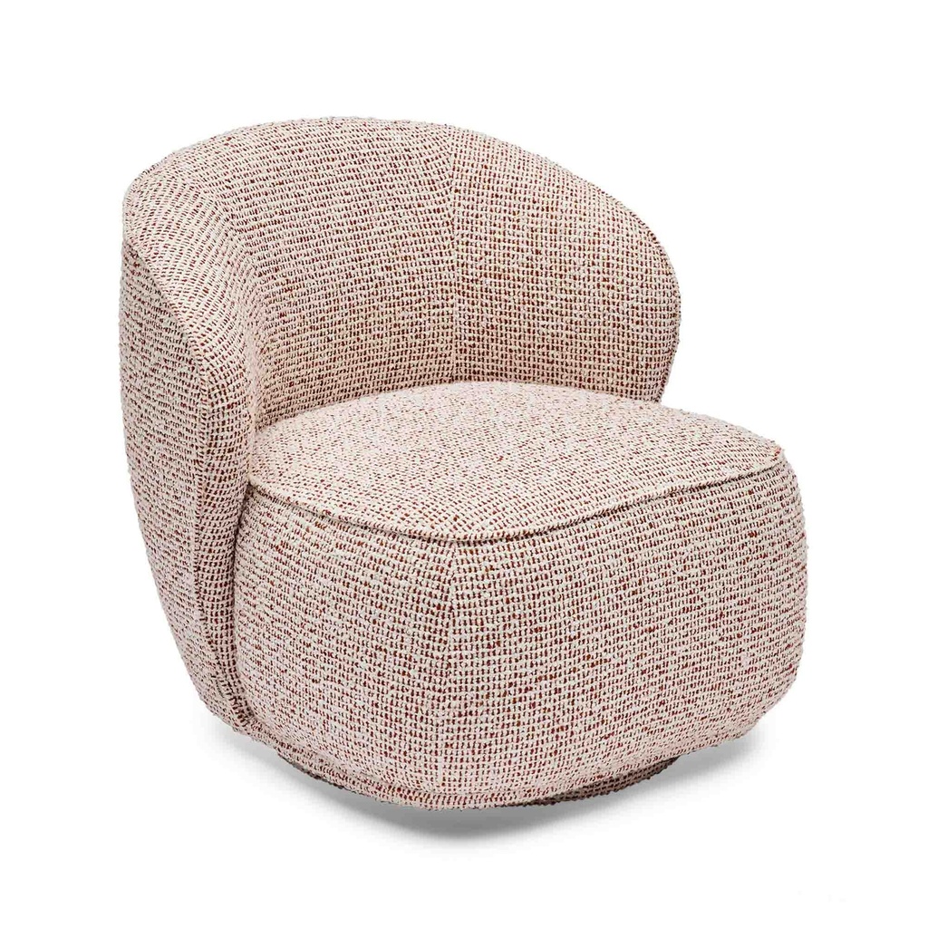 [F577] Saskia Swivel Chair Terracotta