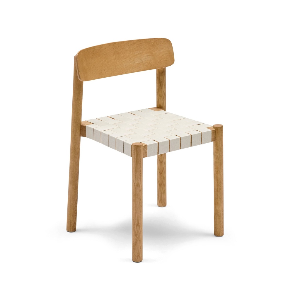 [F832] Miri Dining Chair Cream & Natural