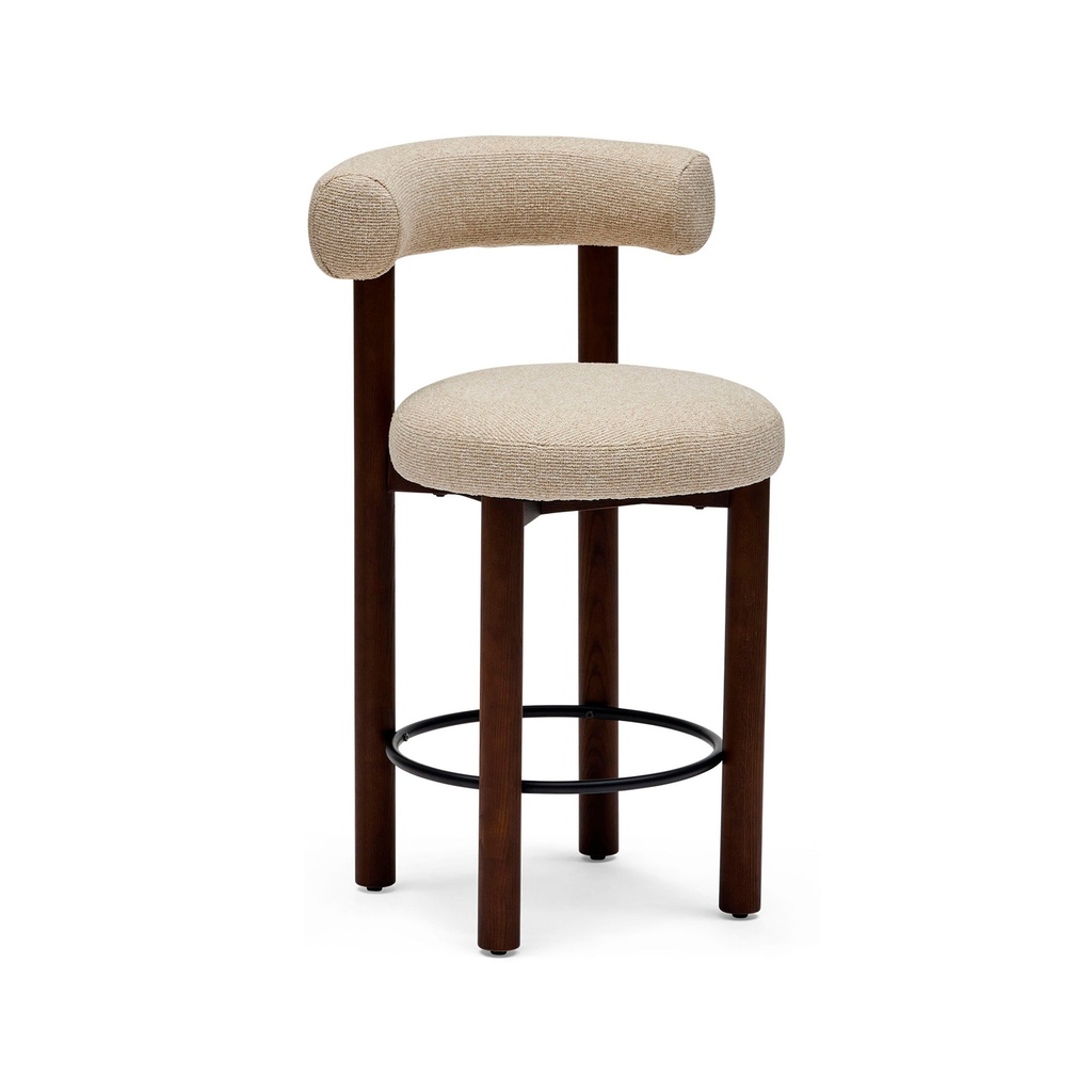 [F844] Rossi Bar Stool Biscotti Walnut