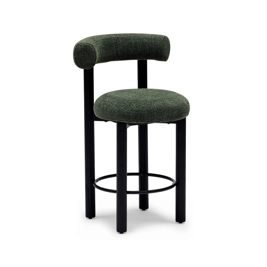 [F846] Rossi Bar Stool Moss Green Black