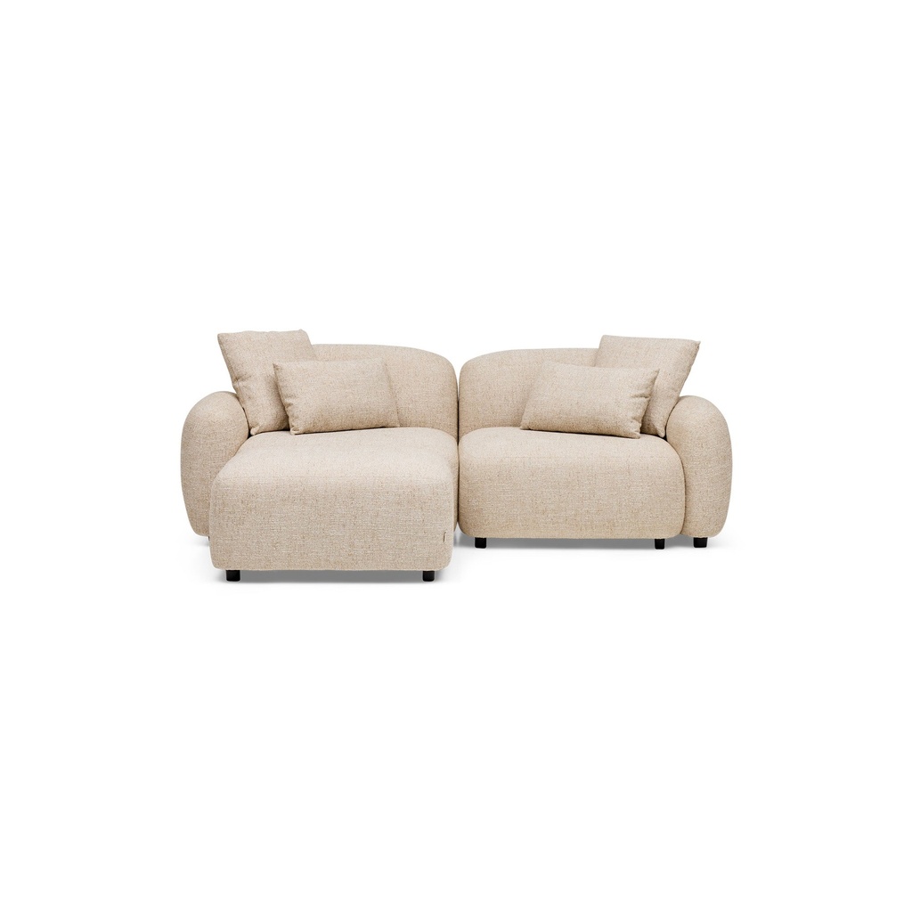 [F905] Kaia Modular Sofa Fawn 2 Seat with Ottoman