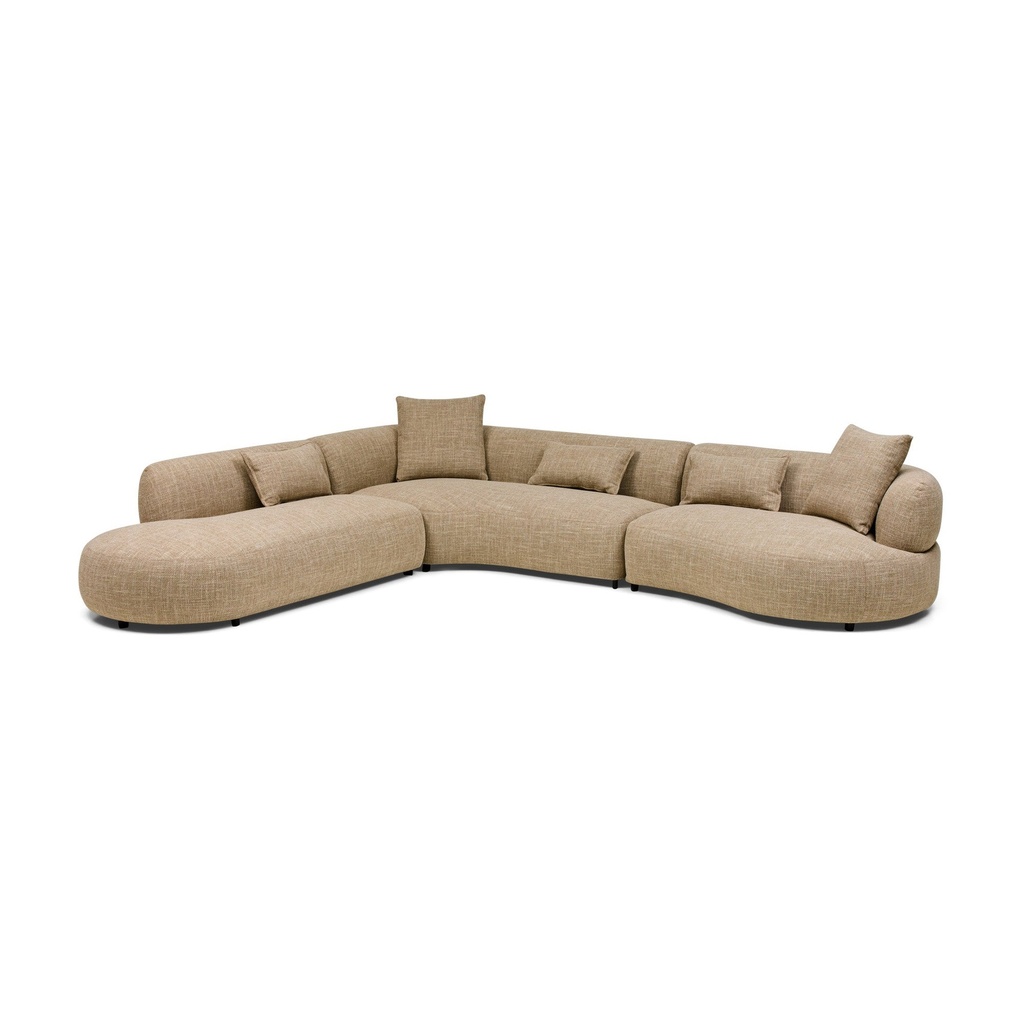 [F912] Beni Sectional Sofa Claystone Left Chaise