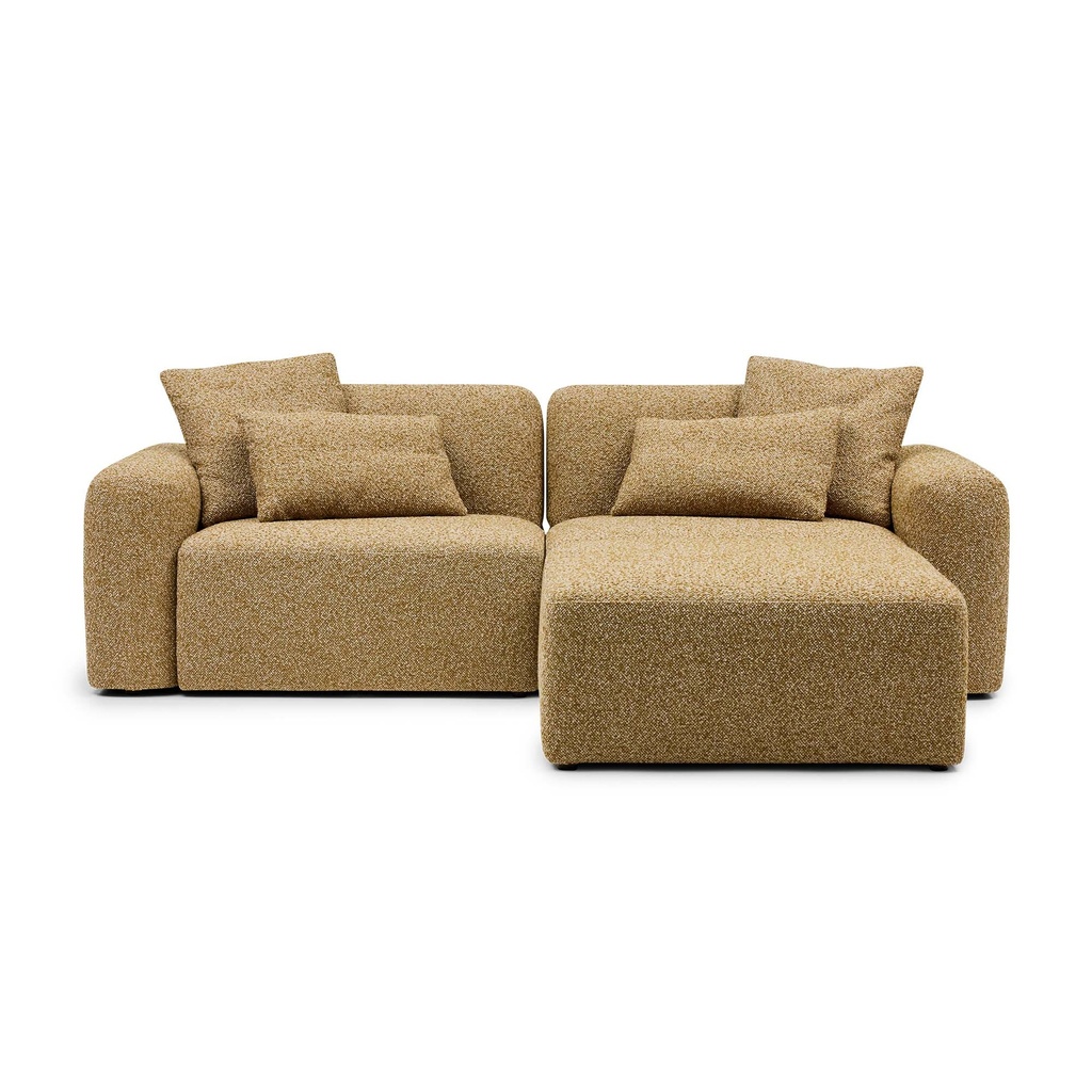 [F917] Paige Modular Sofa Dijon 2 Seat with Ottoman