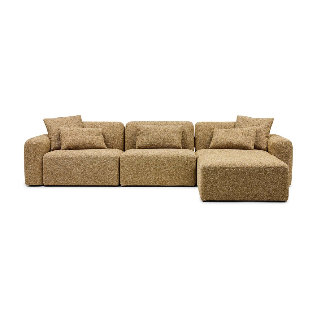 [F919] Paige Modular Sofa Dijon 3 Seat with Ottoman