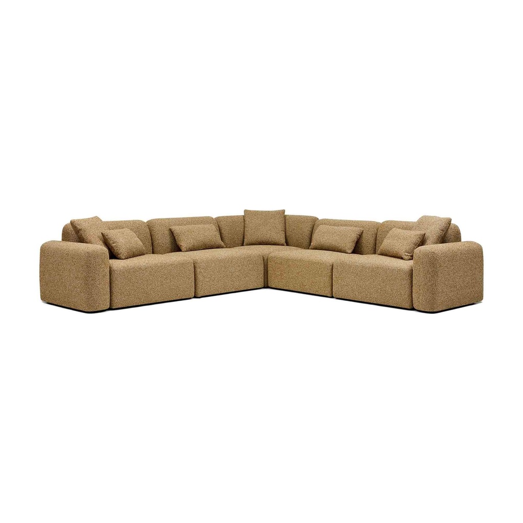 [F921] Paige Modular Sofa Dijon 5 Seat Corner