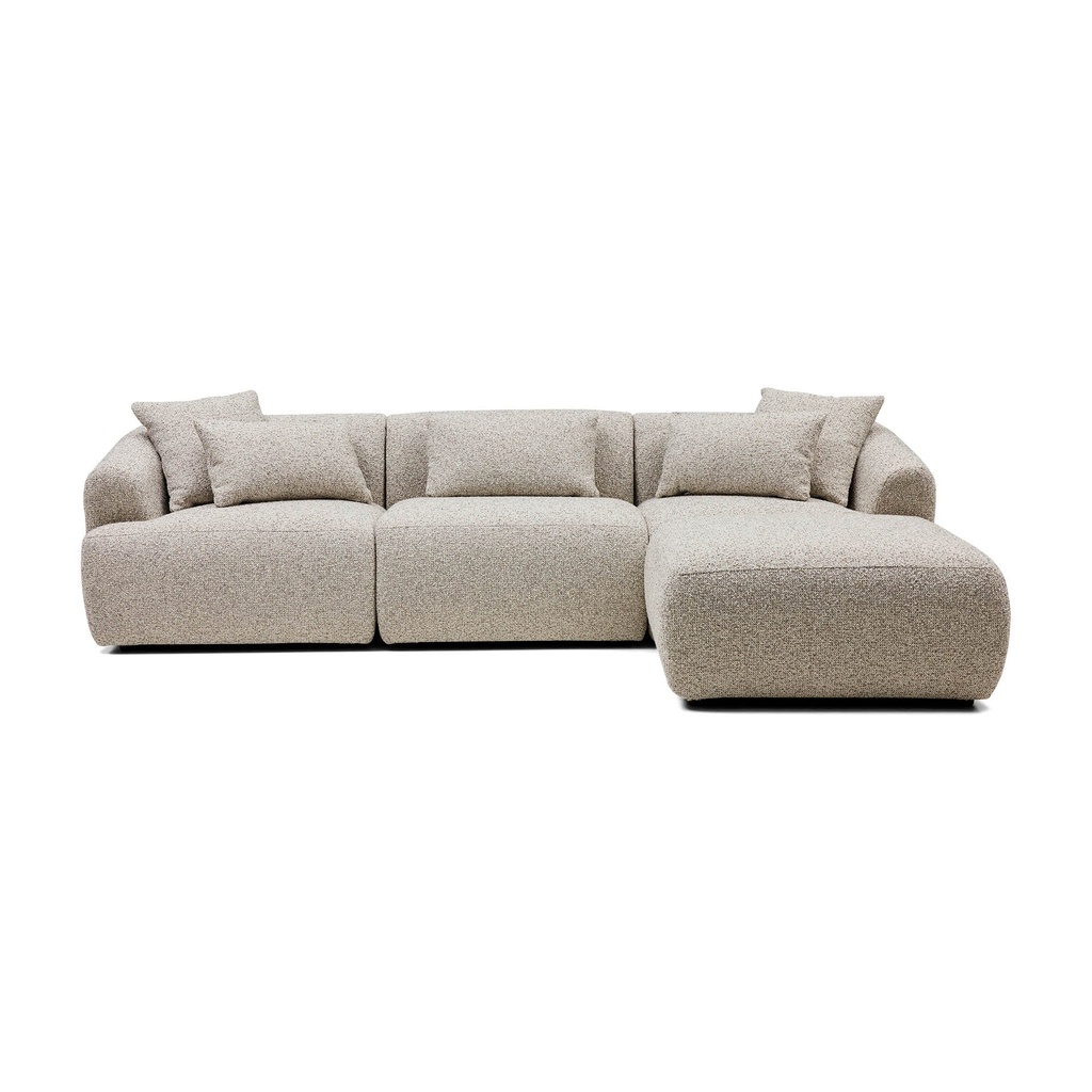 [F931] Harris Modular Sofa Moonstone 3 Seat with Ottoman