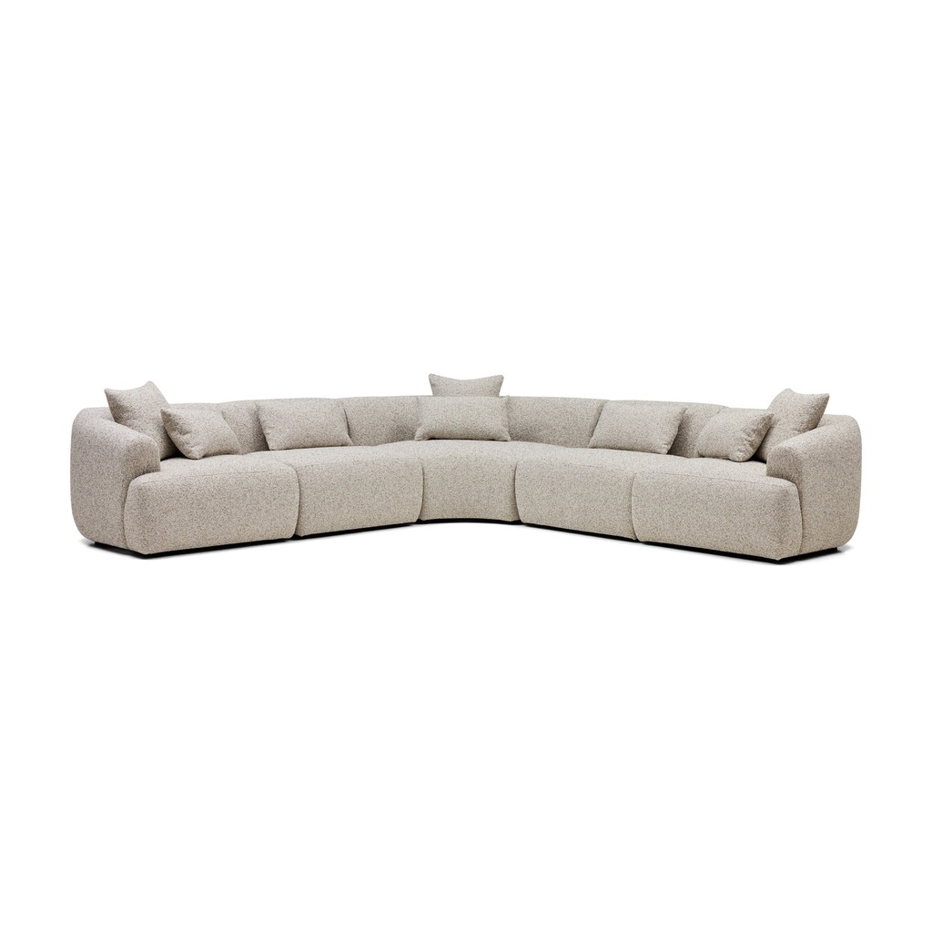 [F933] Harris Modular Sofa Moonstone 5 Seat Corner