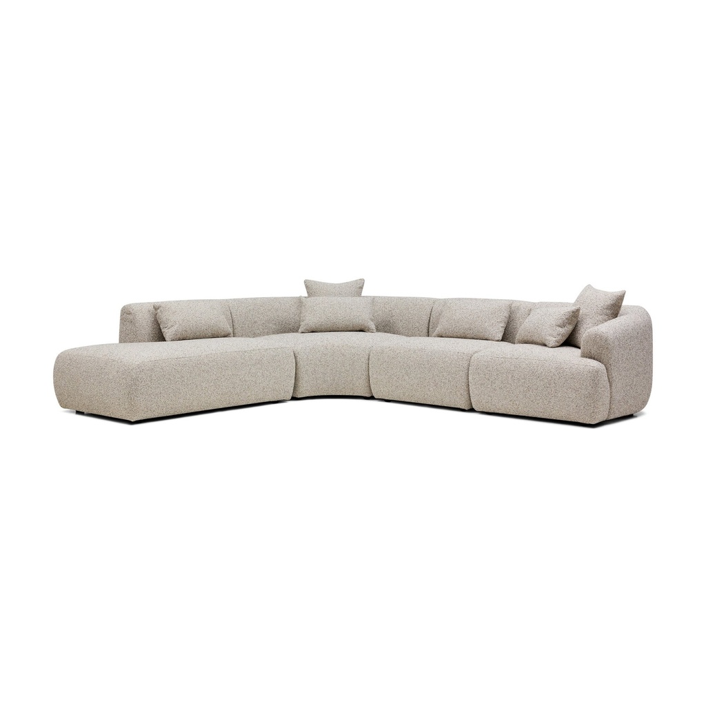 [F934] Harris Modular Sofa Moonstone 4 Seat Left Chaise